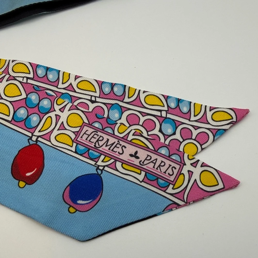 Hermes multicolor Twilly Scarf - Picture 6 of 11